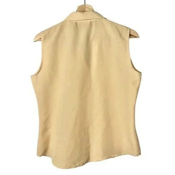 Vintage Kathie Lee Yellow Button Down Tank Top S - Picture 2 of 5